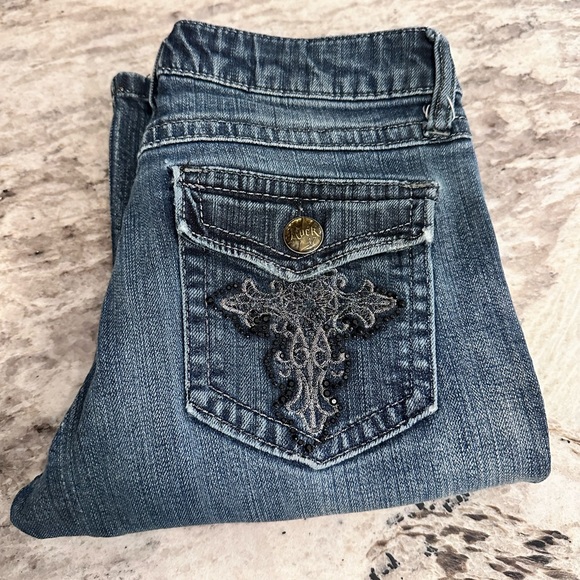 Bundle of 2 pair Wrangler and Wildflower bootcut Sz. 1x32. - Picture 2 of 14